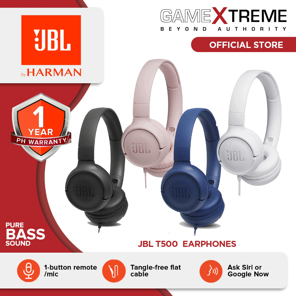 Jbl t500 wired discount headset