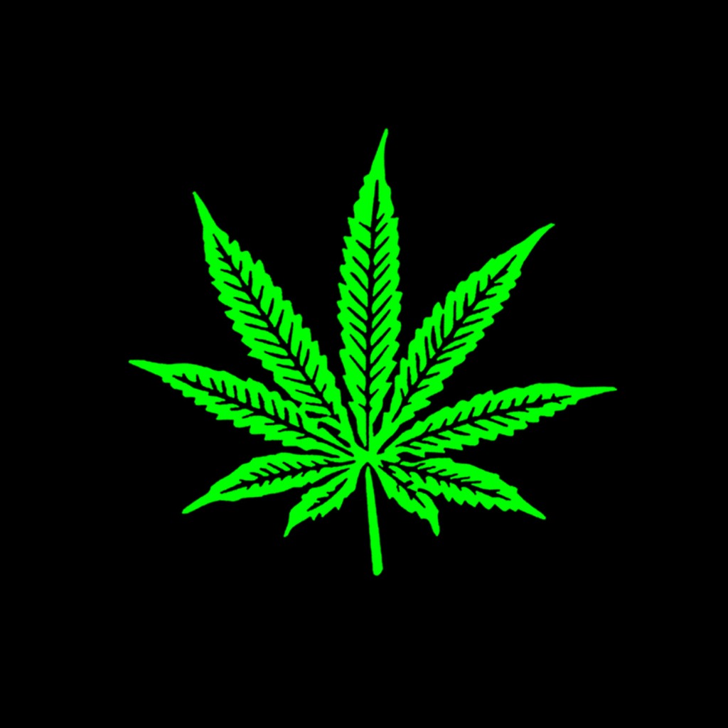 Canabis Weed Leaves logo waterproof sticker for cars/motor/bike/tumbler ...