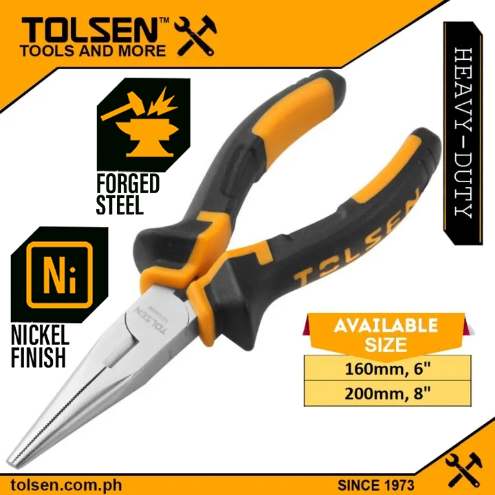 VANJOIN Needle Nose Pliers (6.5″ Or 8″) – Multi-Function Long Nose Pliers With Wire Stripper, Crimper, Cutter & Wrench, Cr-V Steel, Ergonomic Grip