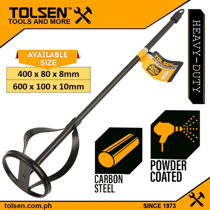 Tolsen Paint Cement Mixer Hex Shank (8mm 10mm) Powder Coated Shopee