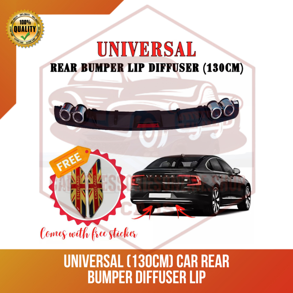 CAOS UNIVERSAL (130CM) Car Rear Bumper Diffusers Lip Spoiler Body Kits