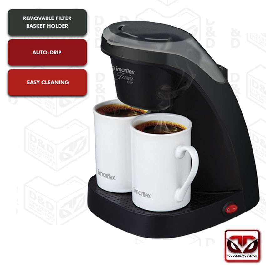Imarflex Twin Cup Coffee Maker (ICM200) Shopee Philippines
