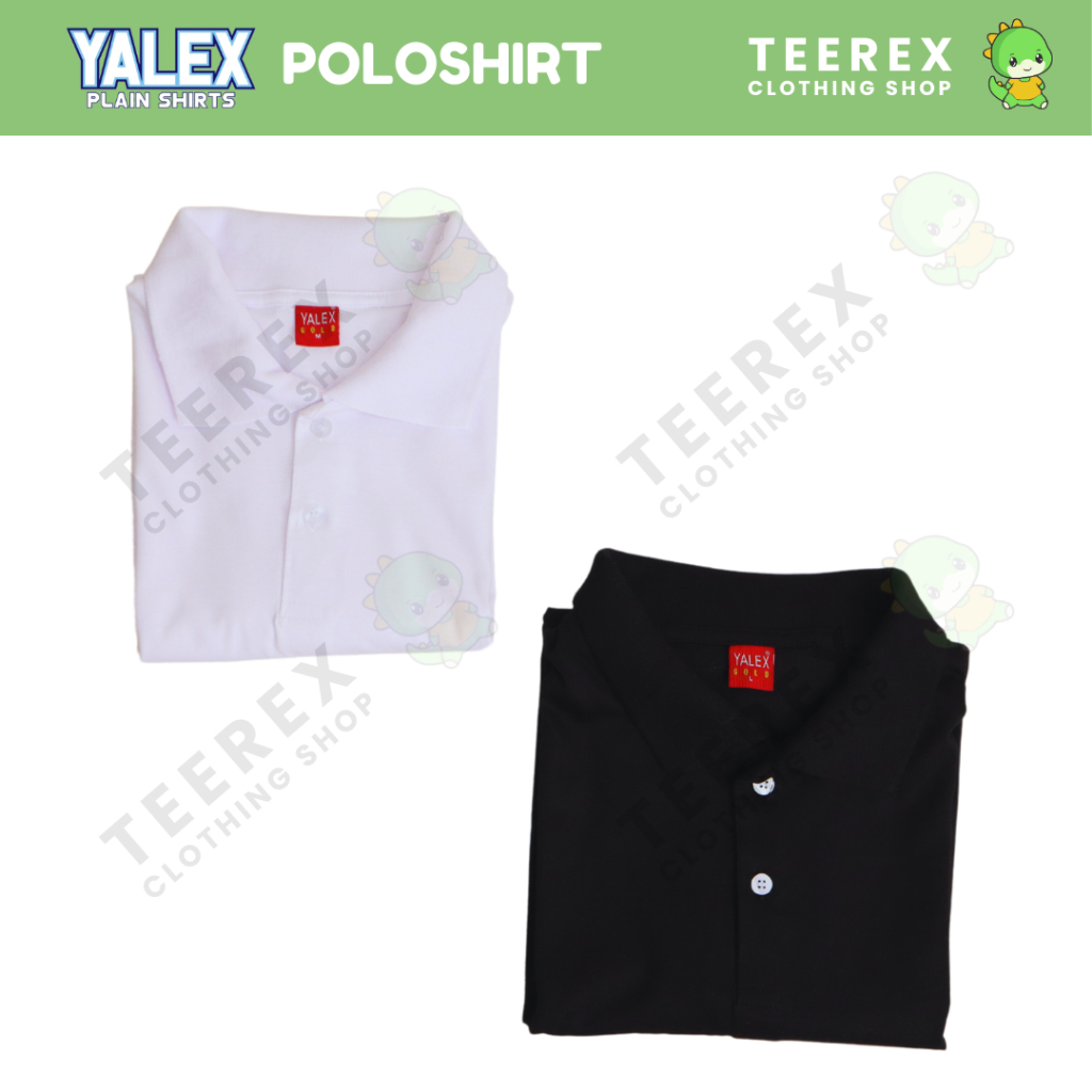 YALEX POLOSHIRT (RED LABEL) BLACK AND WHITE | Shopee Philippines