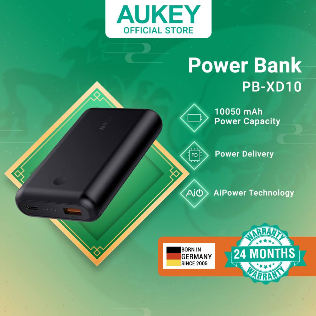 AUKEY OPEN BOX PBXD10 10050mAh USBC Power Delivery Power Bank w