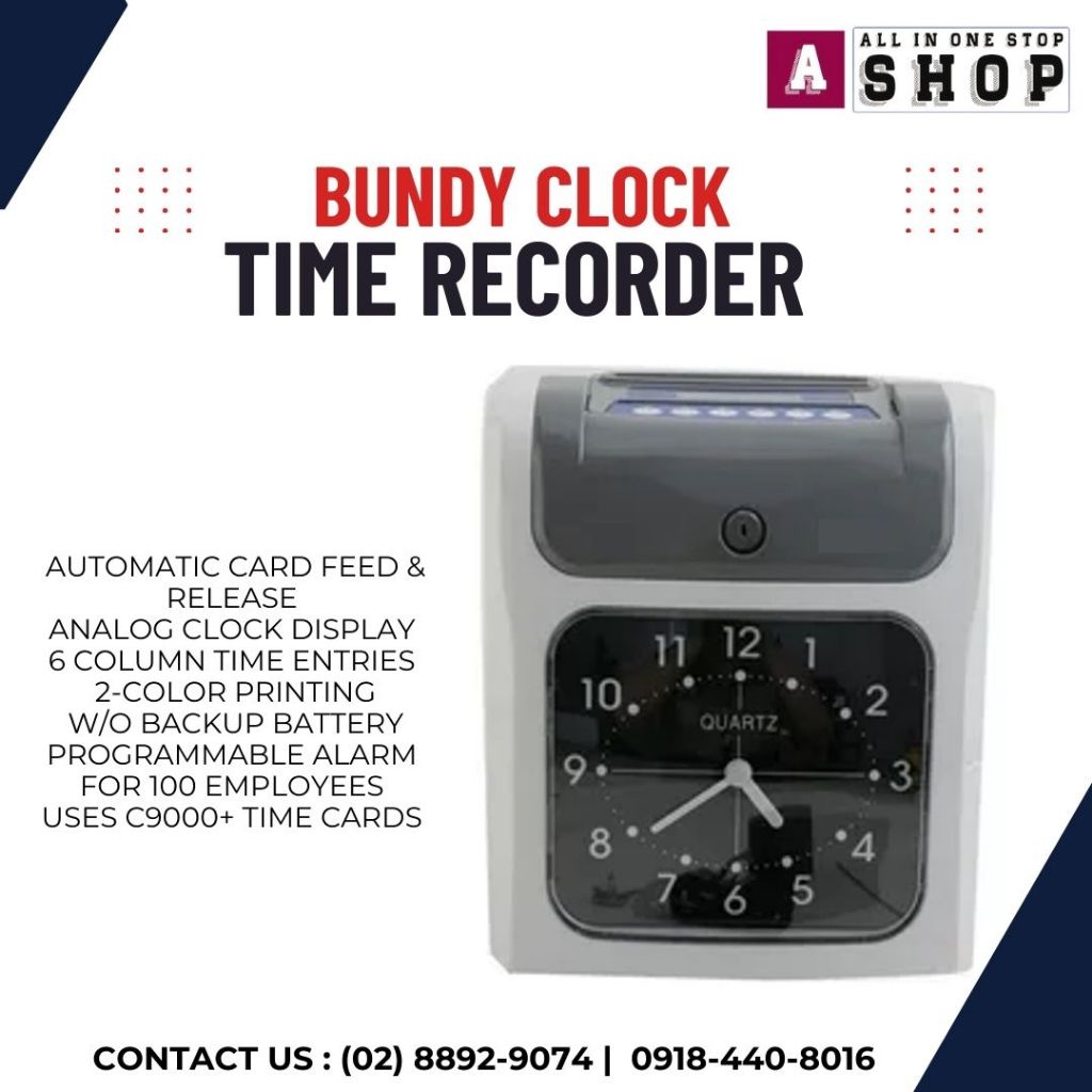 Analog Electronic Time recorder W/ Free 100 pcs Timecard, Time recorder