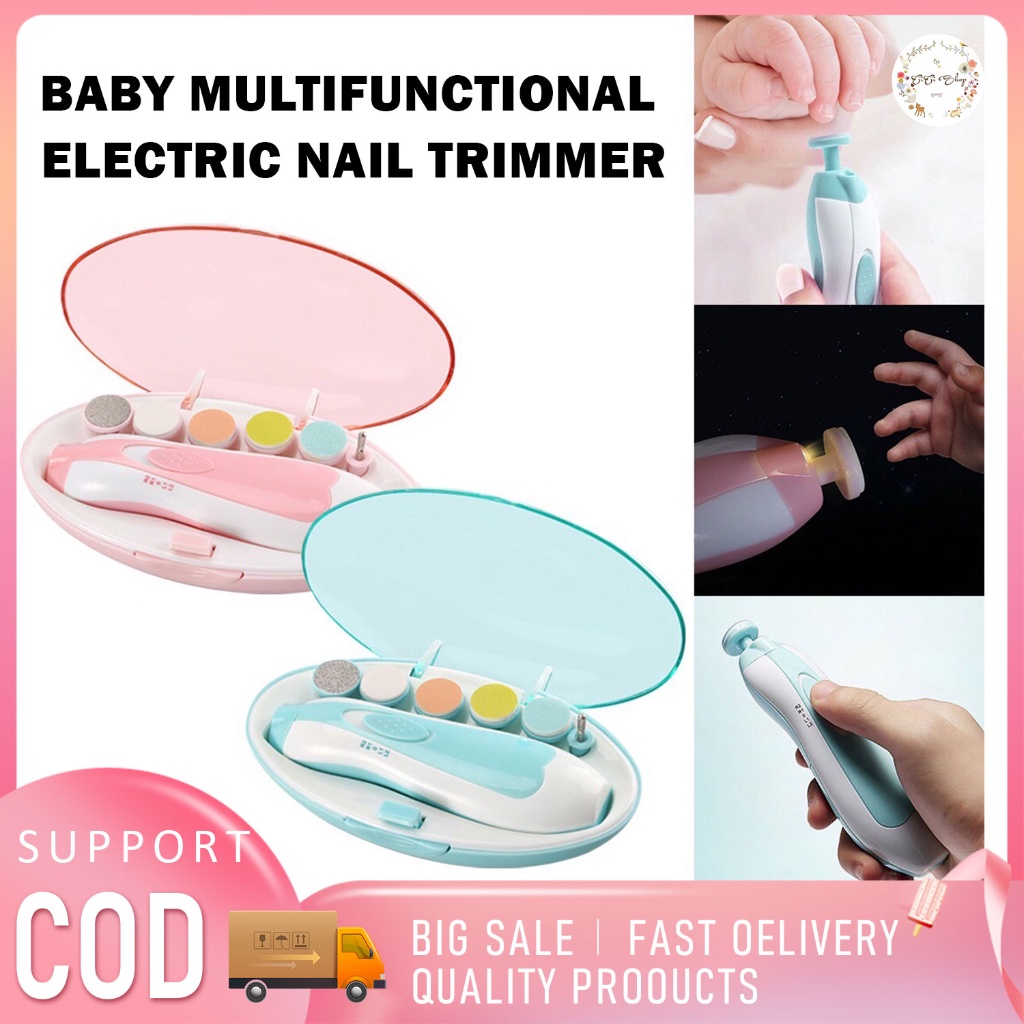 CICI Infant Multifunctional Electric Baby Nail Trimmer Set For Babies Adult File Clipper