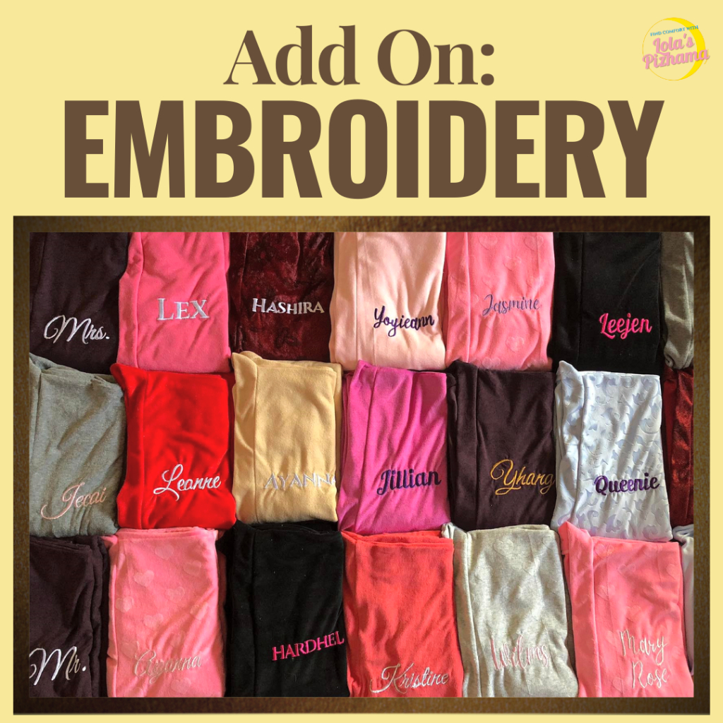 [ADD ON EMBROIDERY] Check out for bathrobe customized/personalized