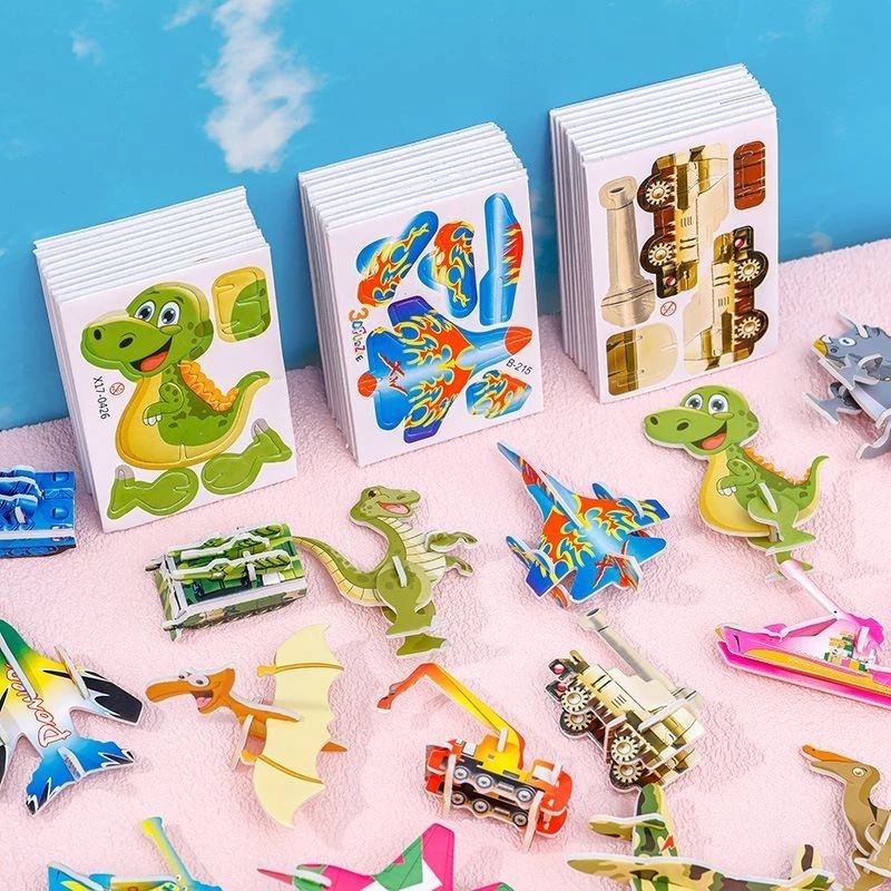 Dinosaur 3D Paper Puzzle For Kids Educational Montessori Toys Funny DIY ...