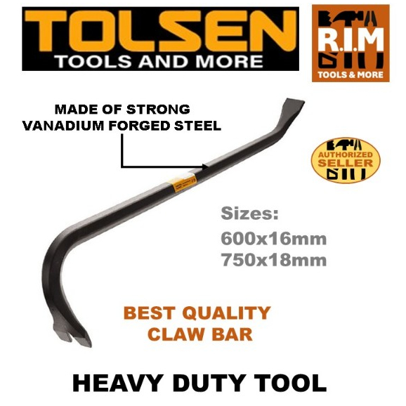 Tolsen Crowbar Cabra Kabra Tools Heavy Duty Forged Steel Bareta Claw ...