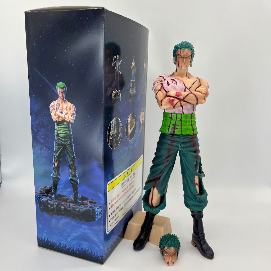 Little akiba anime one piece zoro figure model toy with box | Shopee ...