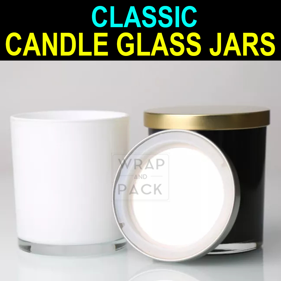 Classic Glass Candle Jar with Optional Metal Lid 200ML 320ML | Shopee ...