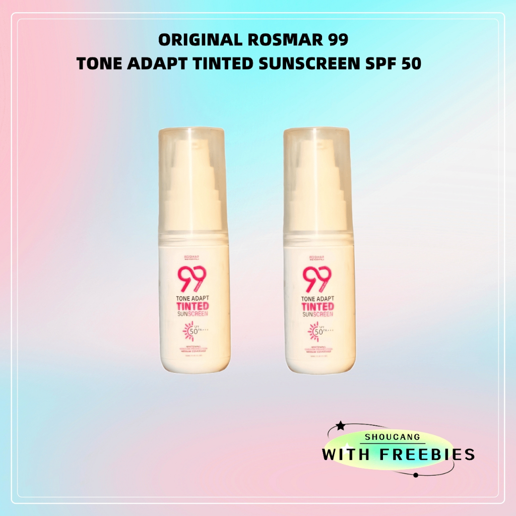 ORIGINAL ROSMAR 99 TONE ADAPT TINTED SUNSCREEN SPF 50 WITH FREEBIES ...