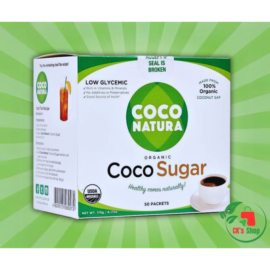Coco Natura Organic Coco Sugar Box (50 sachets) | Shopee Philippines