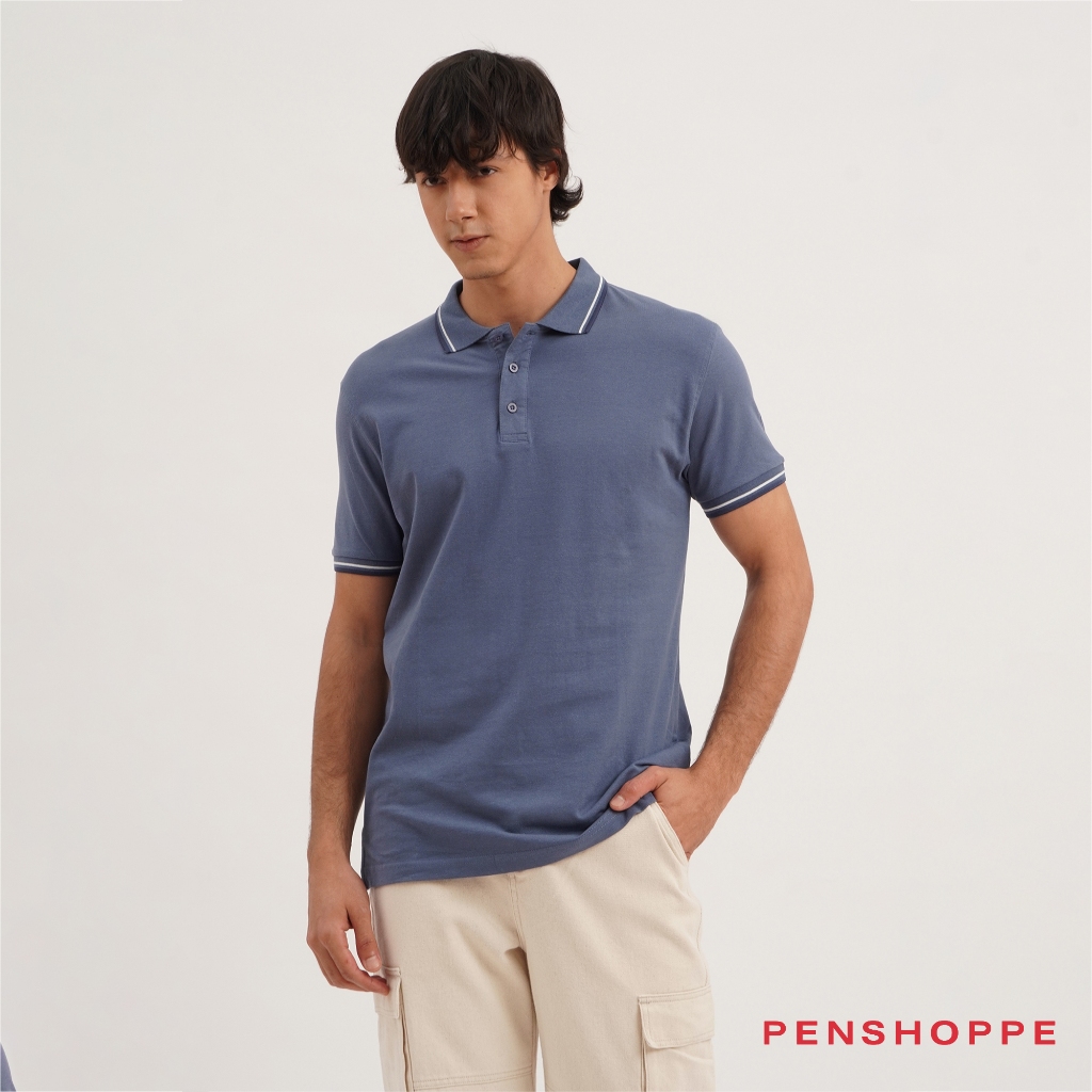 Penshoppe polo shop shirt maroon