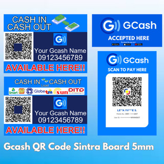 Gcash QR Code Sintra Board | Scan to Pay QR Code | Gcash Accepted Here ...