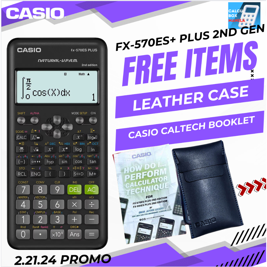 CASIO FX570ES PLUS 2ND EDITION SCIENTIFIC CALCULATOR origINAL WT 1 YEAR