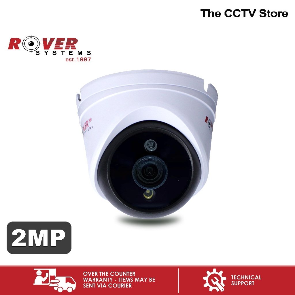 Rover Systems 2MP PoE IP Dome Indoor CCTV Camera, AUDIO LINE IN ...