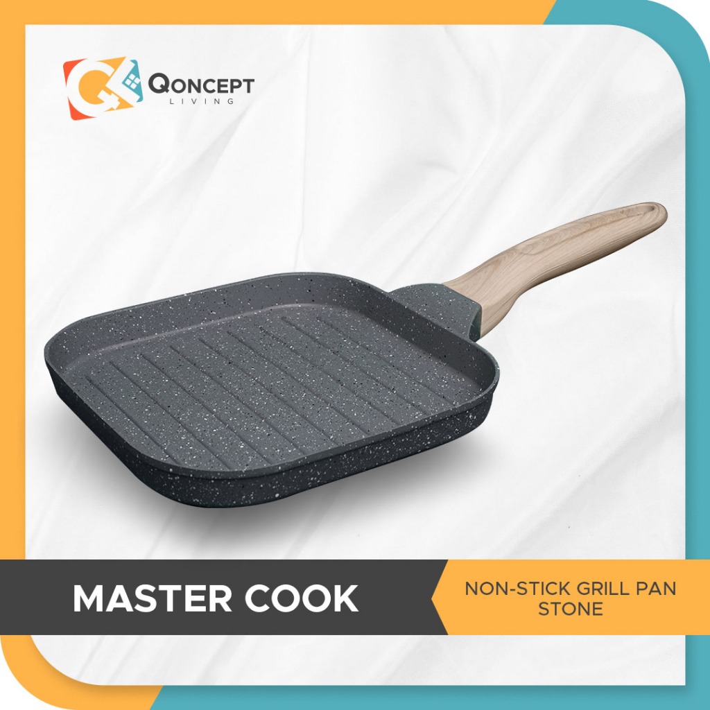 QONCEPT HOMEWARE Master Cook Non Stick Grill Pan 19cm | Shopee Philippines
