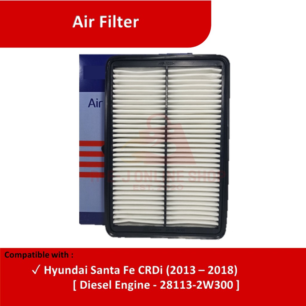 Air Filter for Hyundai Santa Fe CRDi (2013 - 2018) - 28113-2W300 ...