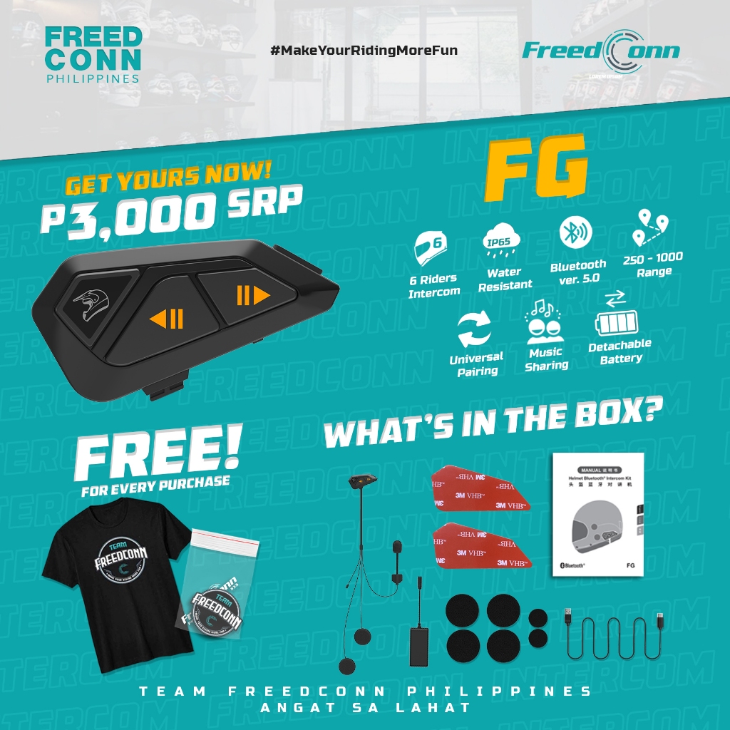 Freedconn FG Motorcycle Helmet Bluetooth Philippines Warranty Shopee Philippines