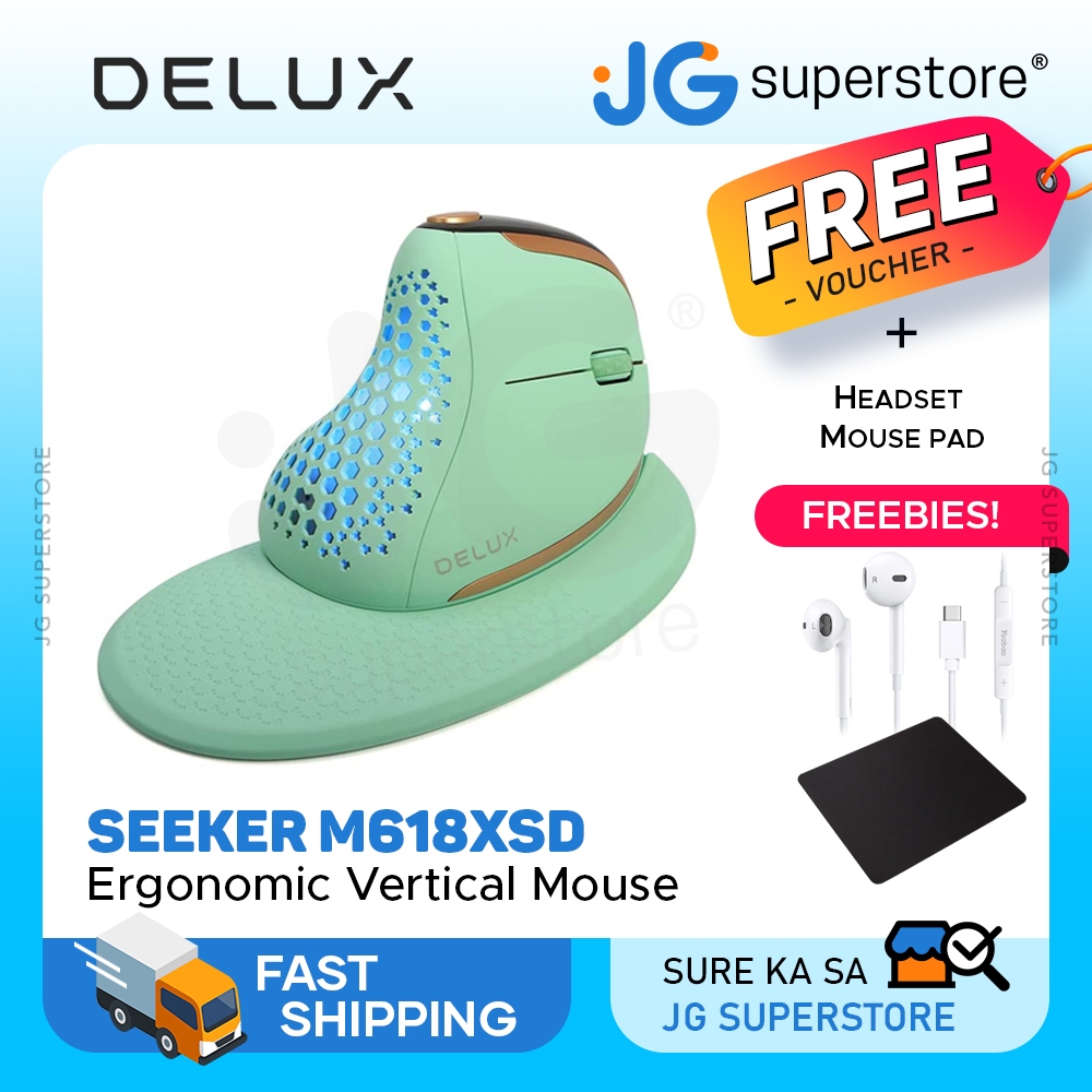 Seeker ergonomische muis wit - draadloos met display