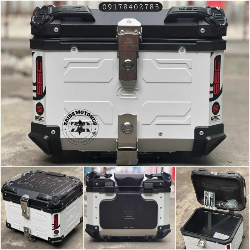 SEC 55L and 45L ALLOY TOPBOX ( with backrest ) | Shopee Philippines