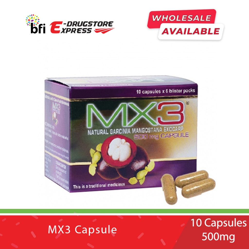 BFI-Drugstore MX3 500mg Capsule 10s | Shopee Philippines