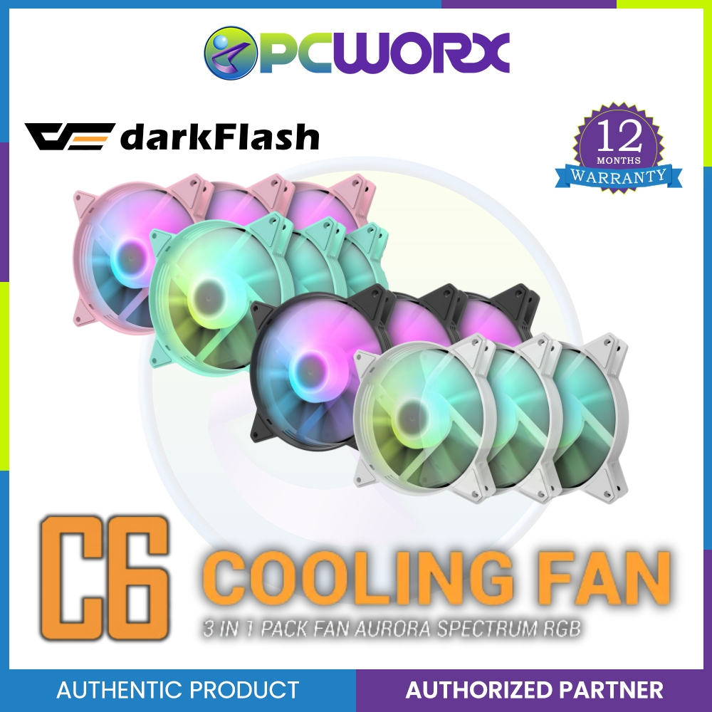 Darkflash C6 3in1 Fan Aurora Spectrum aRGB Single Mode Cooling Fan ...