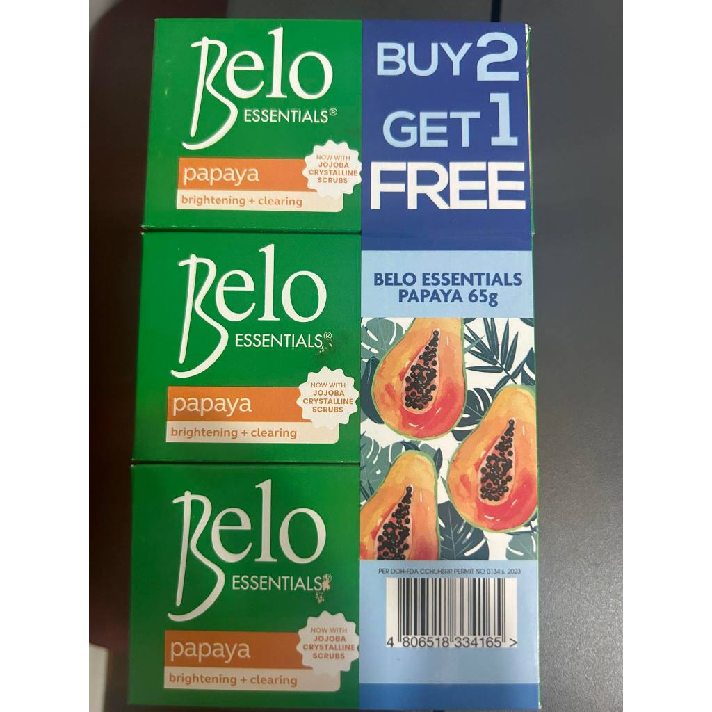 Belo Essentials Papaya Brightening Clearing 65G 2 PLUS 1