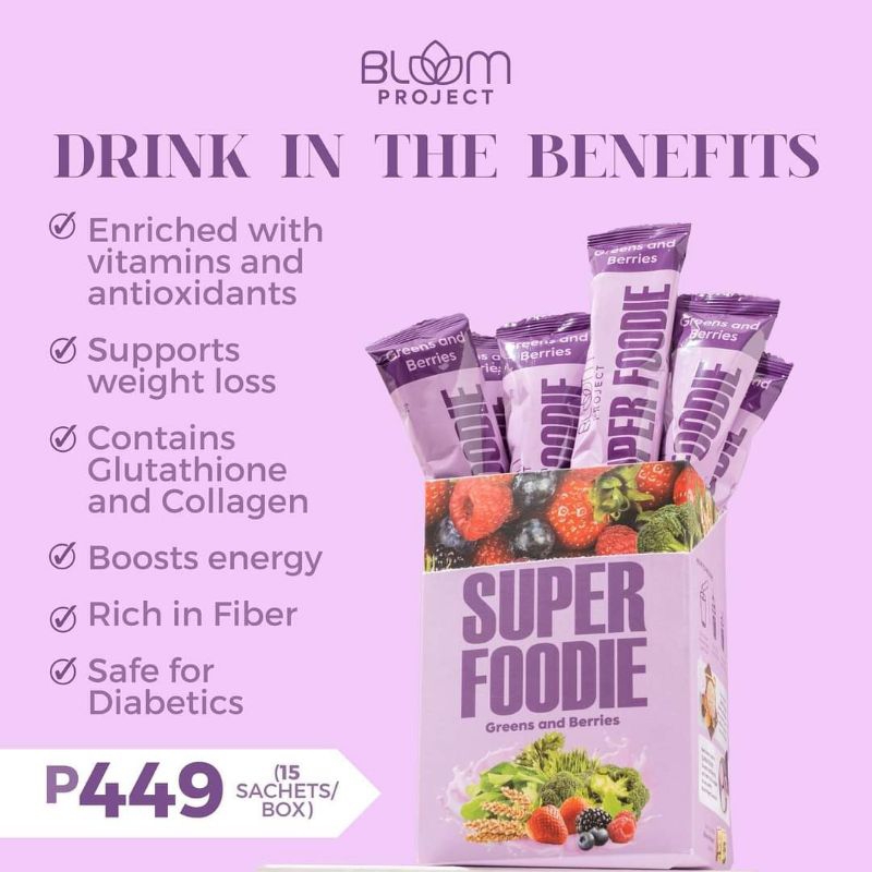 Super Foodie Greens And Berries (PER PCS) By BLOOM PROJECT (Cod/Onhand ...