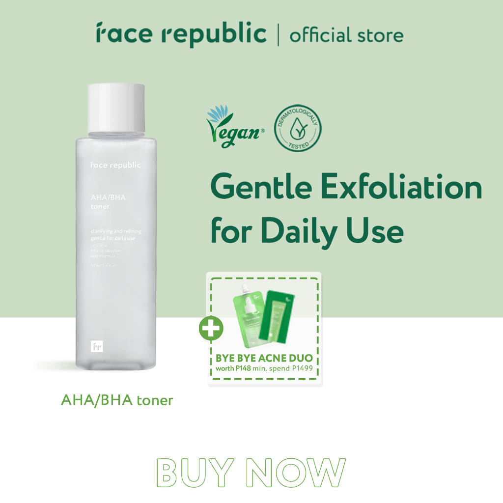 Face Republic AHA/BHA Toner 160mL [ Oily, Sensitive Skin, Acne / Citric