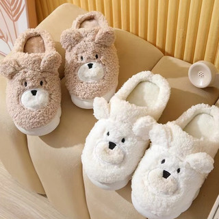 LAMB WOOL SLIPPER PINK AND BLACK