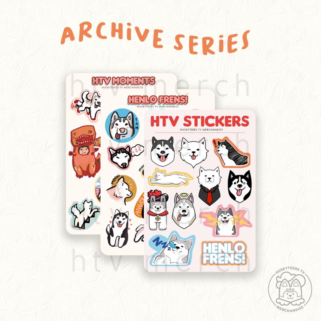 Huskyteers TV Sticker Sheet Matte Vinyl by HTV MERCH Husky Dog | Shopee ...