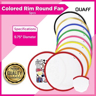 (5pcs) Blank Printable Foldable Round Fan Rim Color | Shopee Philippines