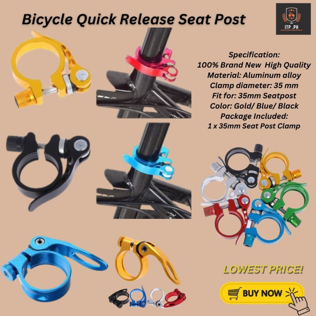 Bike Clamp Bike Bicycle Quick Release Seat Post Cycling Bolt Binder