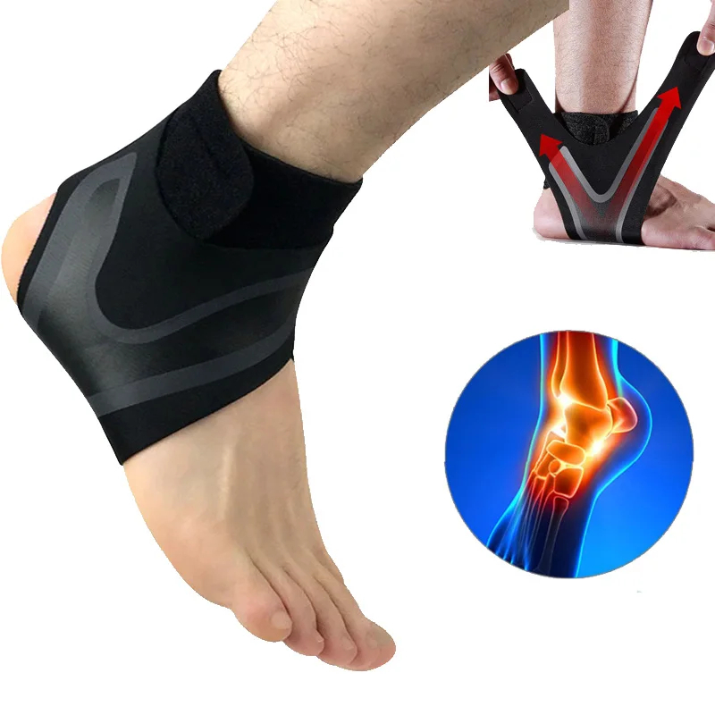 1pc Sports Compression Ankle Support Ankle Stabilizer Brace Tendon Pain 