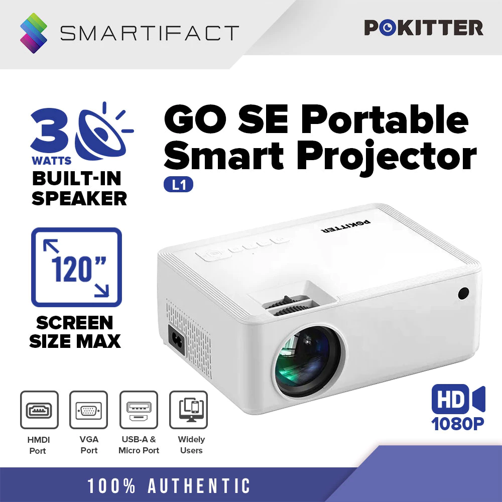 Pokitter L1 Go SE Portable Smart Projector