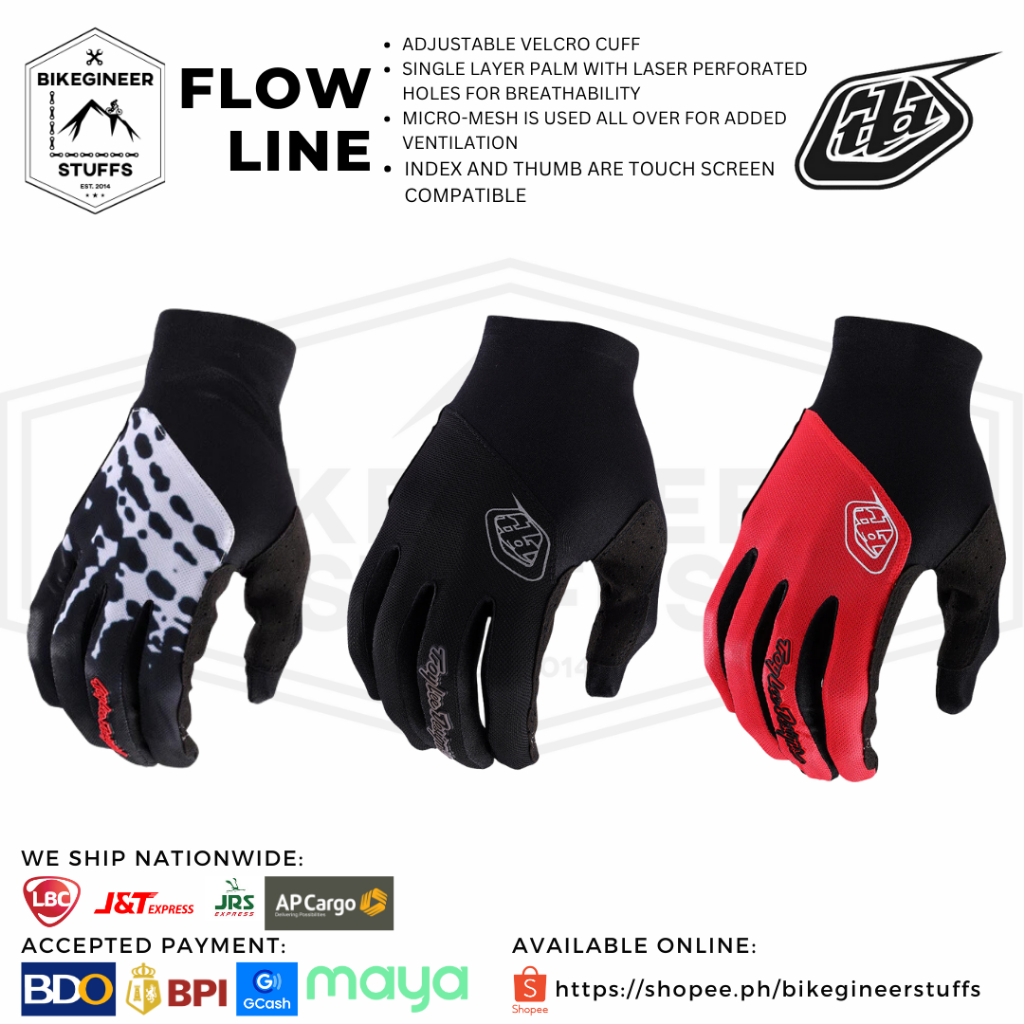 Troy Lee Designs Flowline Gloves Guanti Da Mountain Bike 2025: Modello Uomo, Colore Oro, Taglia L, Protezione E Comfort Su Sentieri