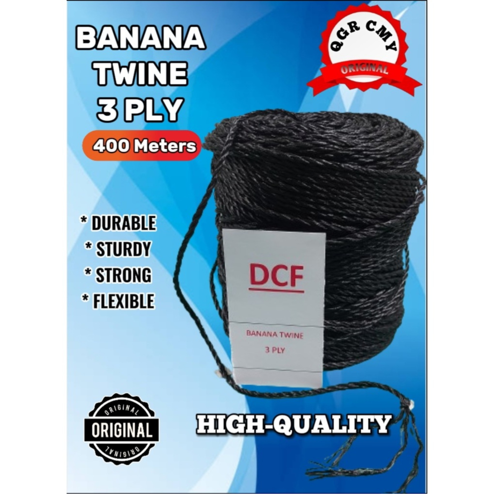 BLACK DCF 3 PLY /3 PLY-5 BANANA TWINE ROPE (400 Meters) Vegetable Twine ...