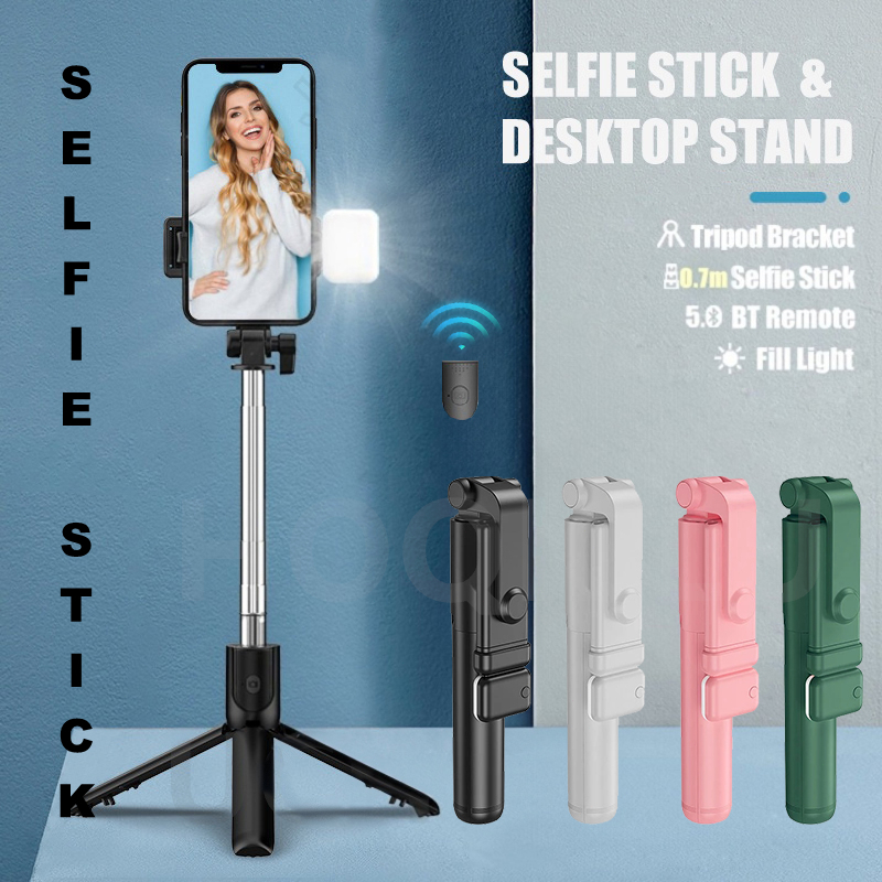 4 In 1 Selfie Stick Tripod Phone Stand Holder Tripod Monopod Wireless