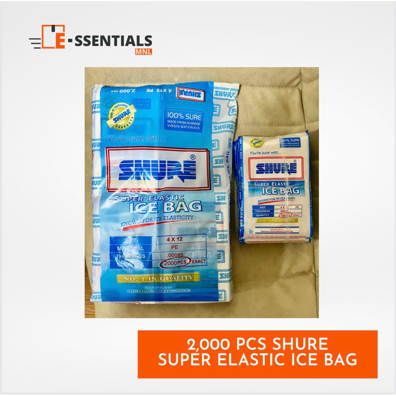 SHURE 4x12 Plastic Ice Bag 2,000pcs/ ream (Food-Grade) with Invoice ...