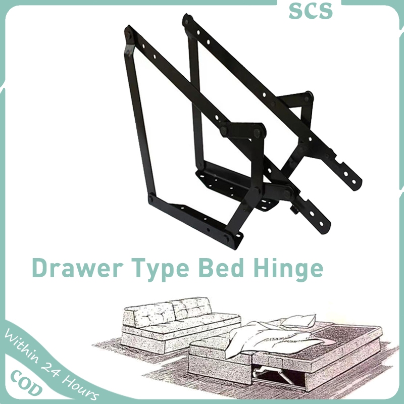 1 Pair Drawer-Type Bed Hinge Stretch Pull-Out Movable Hinge for Sofa ...