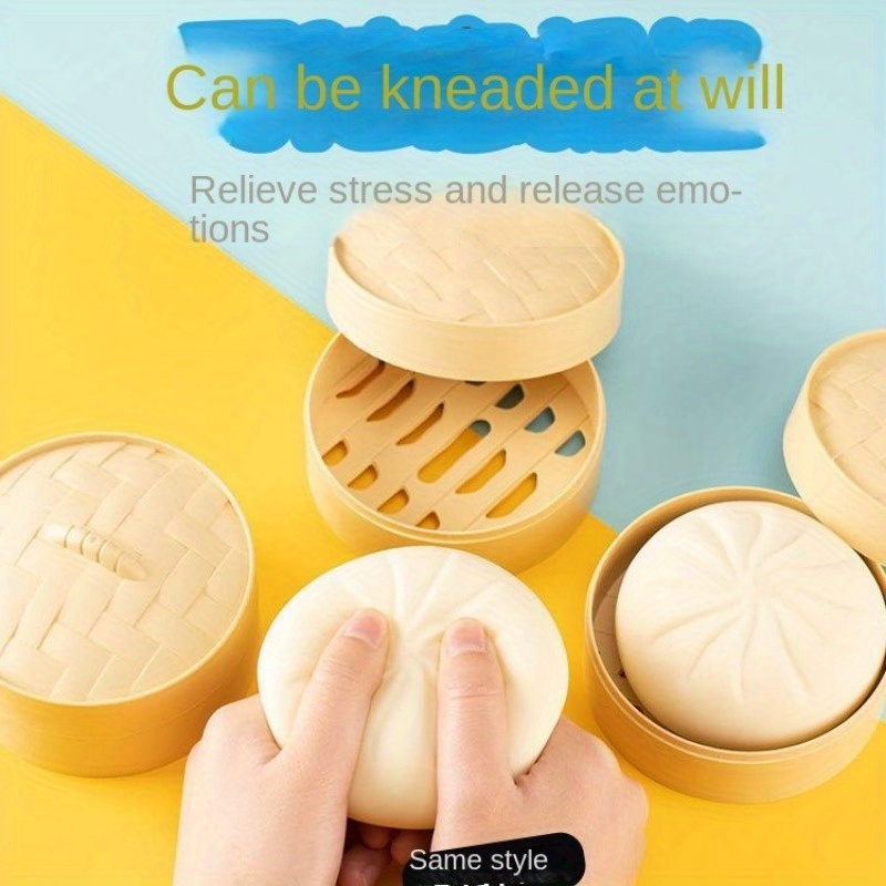 Timi Cute squishy Bun Siopao Toys Fidget Toys for Kids Stress Reliever ...