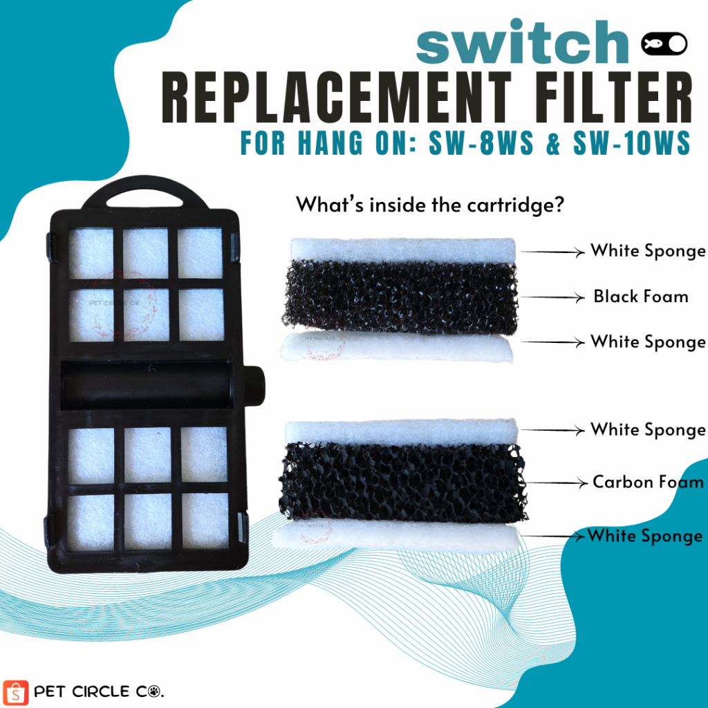 Switch Replacement Filter Cartridge for Hang On Aquarium External ...