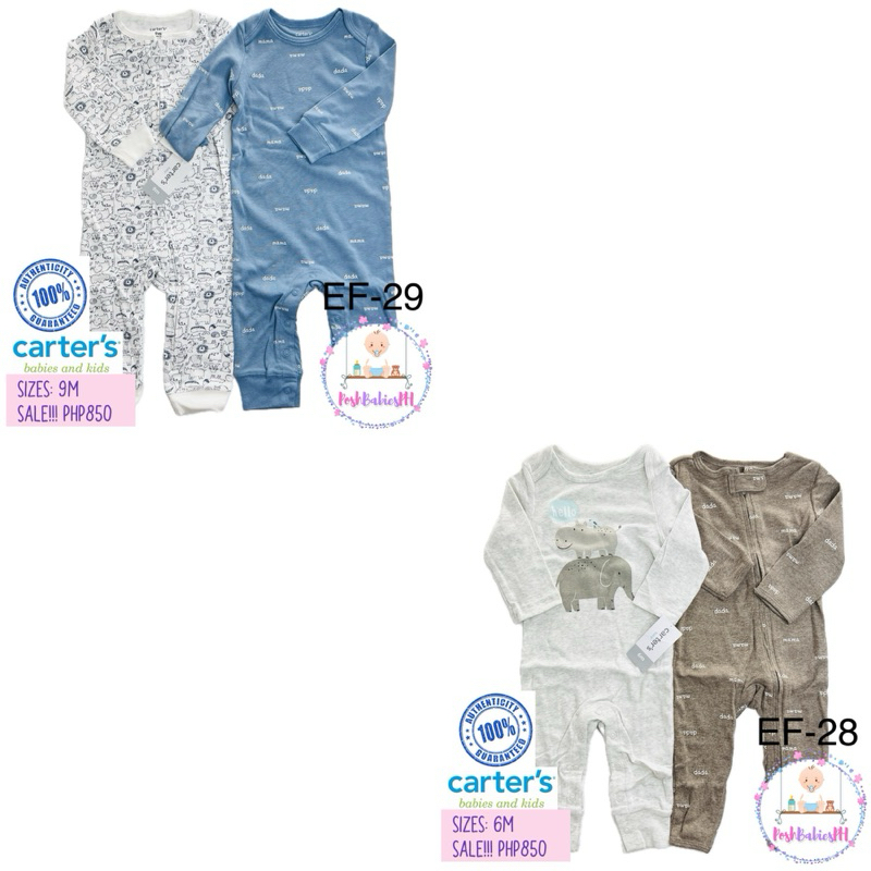 Original / Authentic Carter’s Baby Dual Pack Footless Sleep and Play