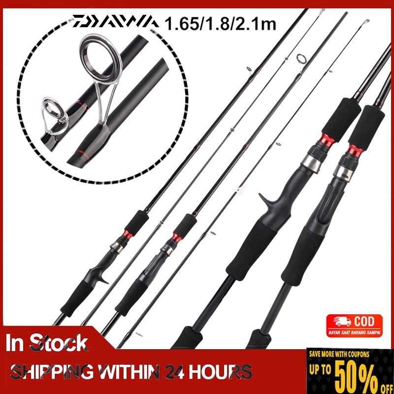 Sea Fishing Rod 1.65M Carbon Fiber 2 Sections Spinning Rod Sea Bass Inshore  Freshwater Saltwater Fishing Pole Rod
