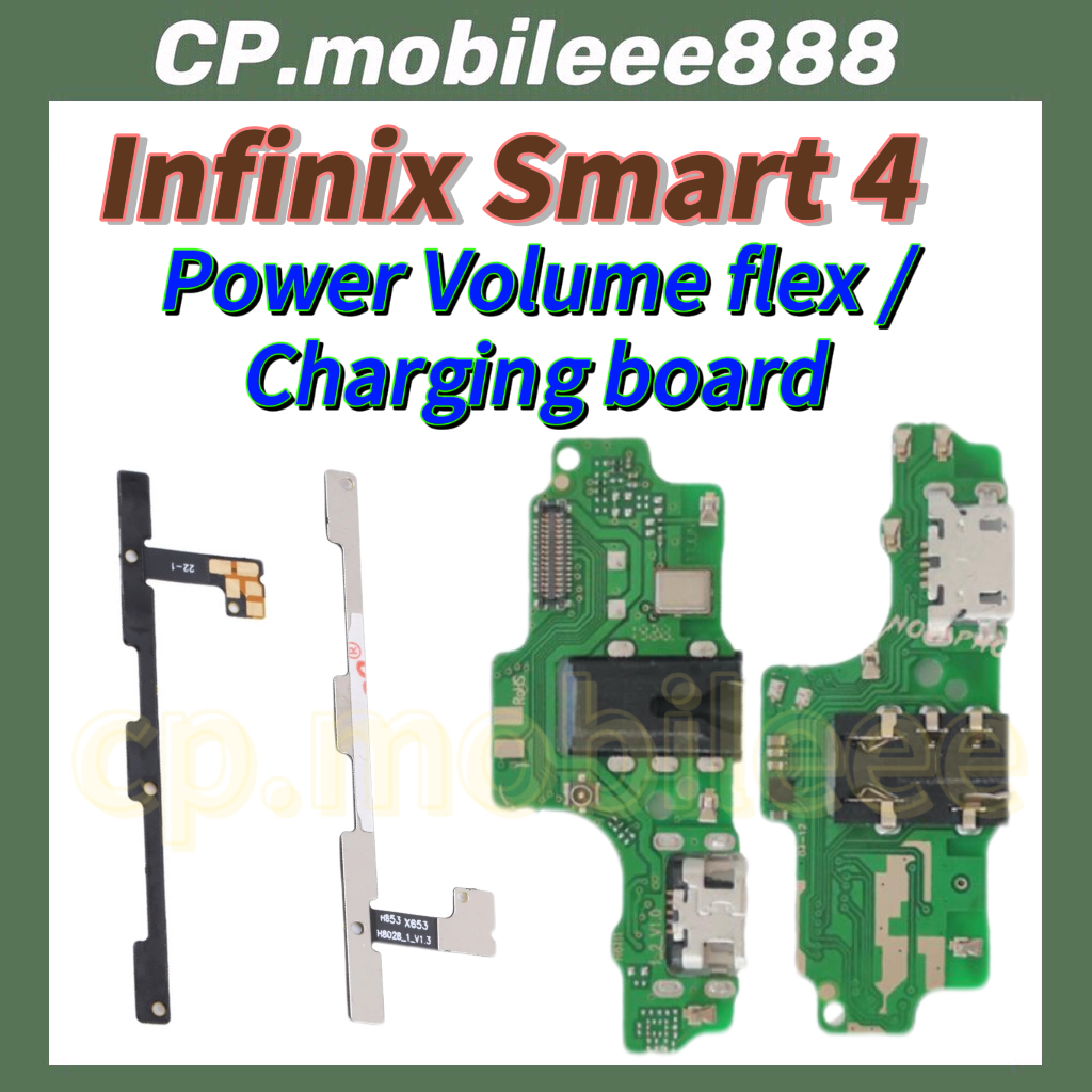 Infinix Smart 4 Power Volume Flex Button Switch USB Charging Port Board ...