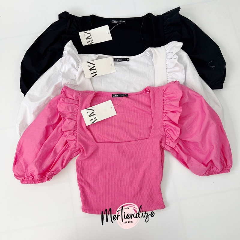 Fara puff sleeve top main image 0