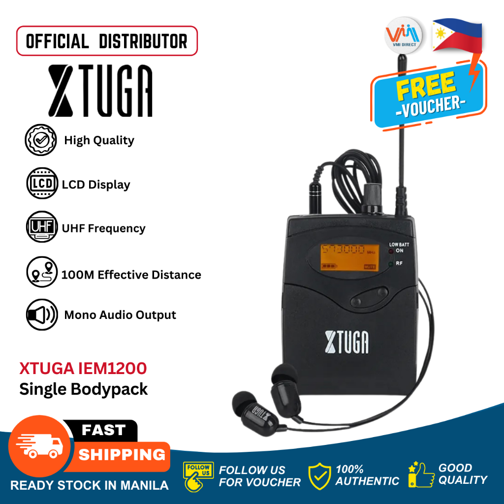 XTUGA IEM1200 RW2080 Wireless In Ear Monitor System Extra Individual