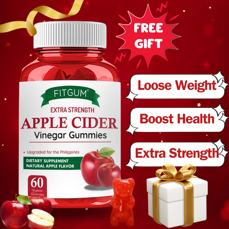 Fitgum Apple Cider Vinegar Gummies Fat Burner For Weight Loss Slimming Body Detox Diet 60